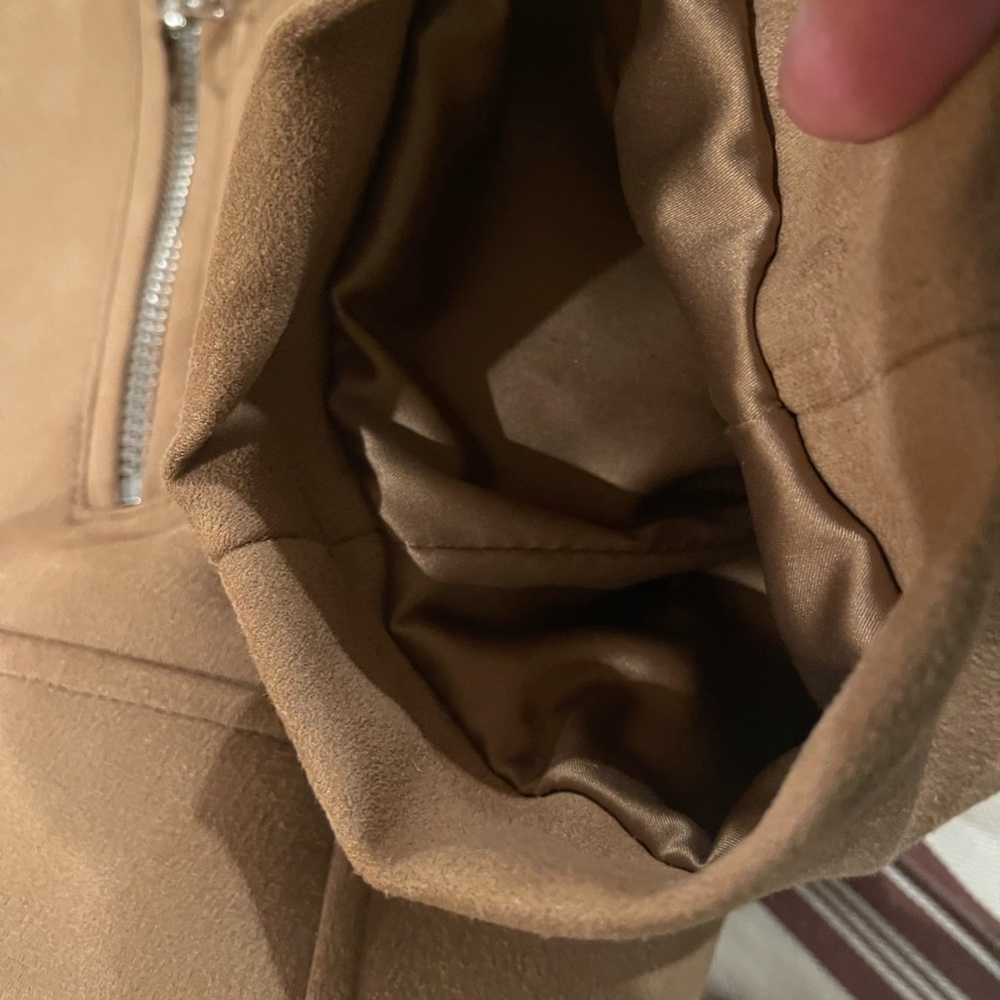 Torrid Tan Faux Suede Moto Jacket Plus Size 6X - Picture 10 of 12